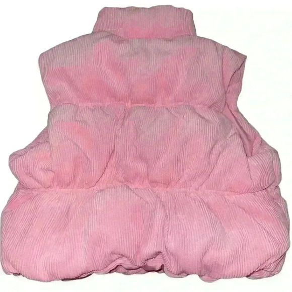 Pink Corduroy Puffer Vest - Picture 2 of 3